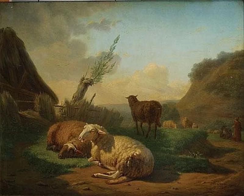 Balthasar Ommeganck - Pecore in un paesaggio